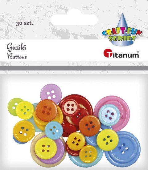 Guziki Craft-Fun Series mix 30 szt Titanum