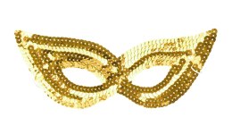 Maska cekinowa złota Arpex (KM81114)