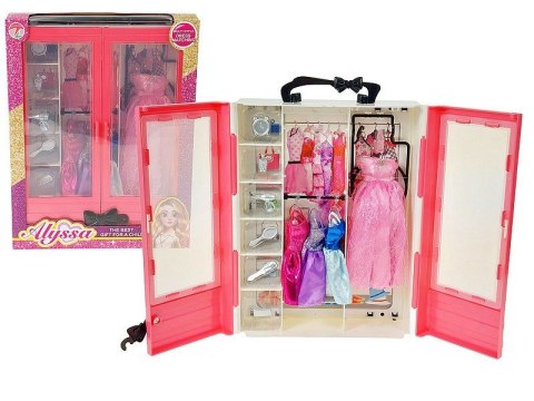 Meble szafa z 4 sukienkami dla lalek 29cm + akcesoria Adar (602847)