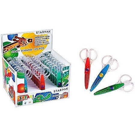 Nożyczki safari ząbkowane 13,5cm Starpak (229907)
