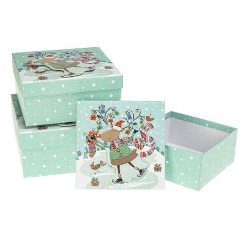 Pudełko na prezent Rozette (PUBN-22042-KW-3D set 3pcs)