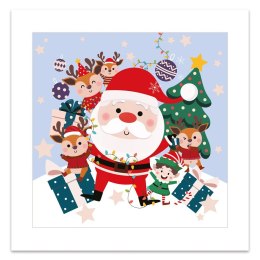Puzzle Boże Narodzenie w ramce 49 el. Interdruk (SANTA)