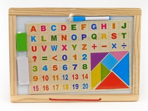 Tablica suchościeralna dwustronna w drewnianej oprawie Adar (420694)