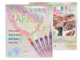 Zestaw piękności zestaw 12 flamastrów do malowania paznokci, zmywalne wodą Adar (620384)