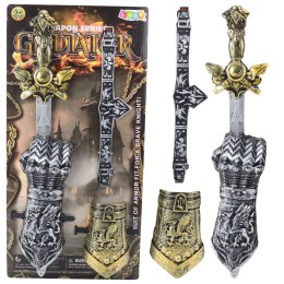 Zestaw rycerski Gladiator Miecz Ochraniacze Pas Zdobione Lean (24294)