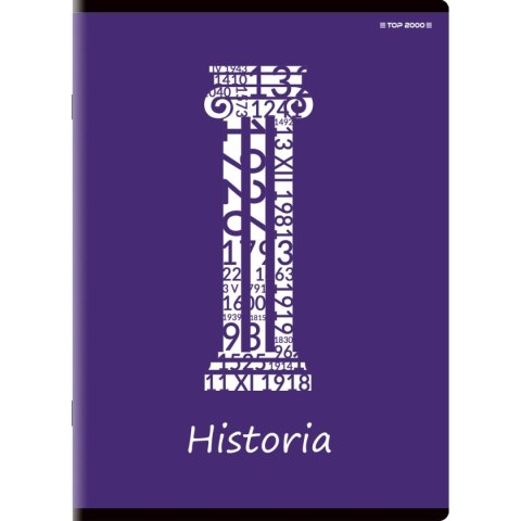 Brulion tematyczny historia A5 80k. 70g krata Top 2000 (400132312)