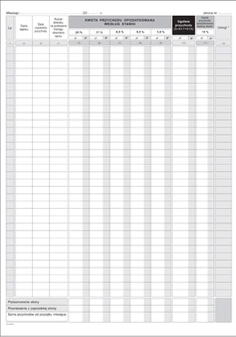 Druk offsetowy Ewidencja przychodów A4 , R2 A4 40k. Michalczyk i Prokop (R-2)