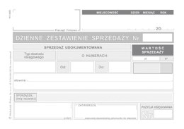 Druk offsetowy dzienne zestawienie sprzedaży A6 50k. Michalczyk i Prokop (K-14)