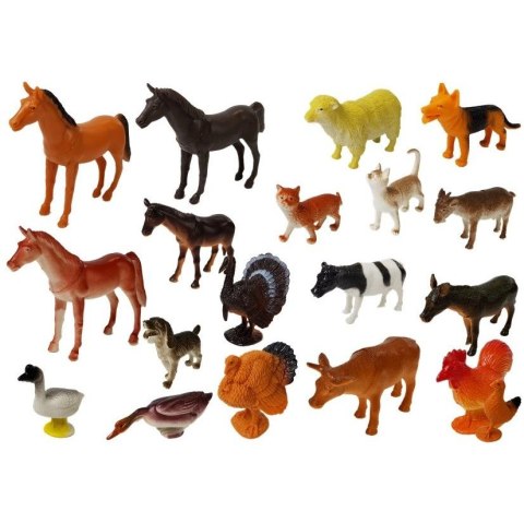 Figurka Duży Zestaw 20 Zwierząt Farma Mata Lean (7619)