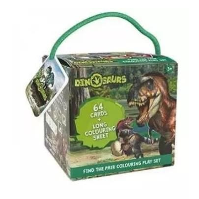 Gra logiczna Memory + kolorowanka Dino Alba Moli (5617)