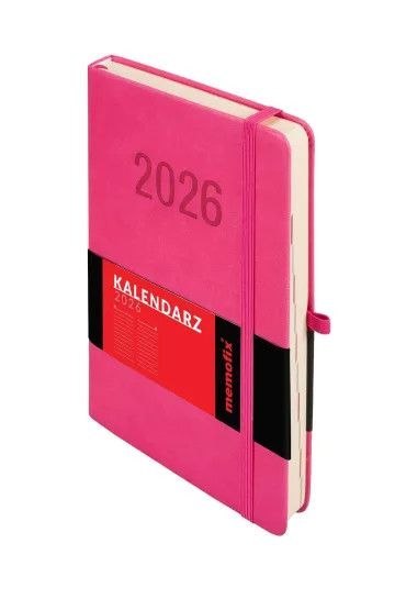 Kalendarz książkowy (terminarz) 2026 MEMOFIX DNS A5 Antra (różowy)