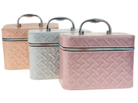 Kuferek L, walizka z lusterkiem, zapinany na zamek Adar (596672)