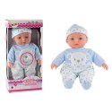 Lalka Bobas Niebieska Piżamka z Misiem Czapeczka Dźwięki [mm:] 300 Lean (17340)