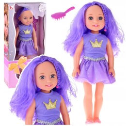 Lalka W Sukience z Koroną Długie Włosy Fioletowa Szczotka [mm:] 380 Lean (24438)