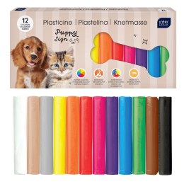 Plastelina 12 kol. PUPPY SIGN 0 mix Interdruk