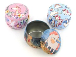 Pudełko na biżuterię puzderko metalowe jednorożec 7,5x7cm Adar (511736)