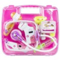 Zestaw lekarski W Walizce Różowy Stetoskop Lekarz Lean (1816)