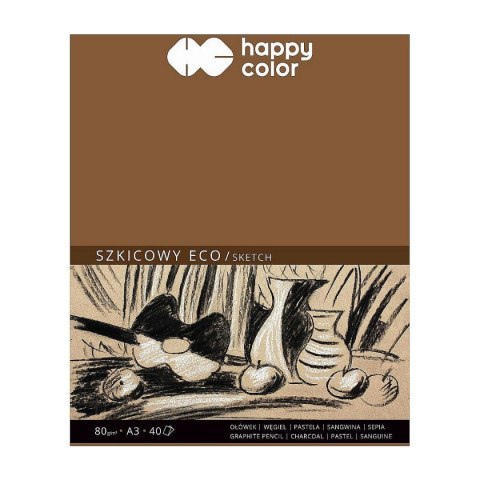 Blok artystyczny szkicowy eko A3 80g 40k Happy Color (HA 3708 3040-A40)