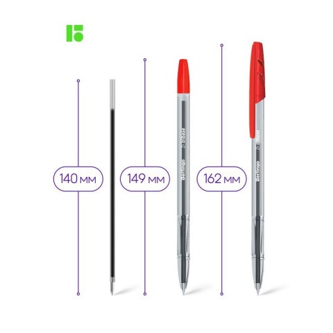 Długopis Tribase wkład czerwony Berlingo (265889)