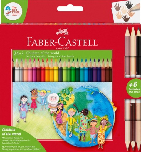 Kredki ołówkowe CHILDREN OF THE WORLD 24 kol. Faber Castell (201745)