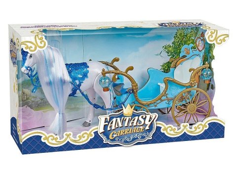 Lalka karoca dla lalek 29cm, na baterie, koń chodzący, światło Adar (626331)