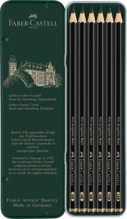 Ołówek artystyczny Pitt Graphite Matt 6 szt (różne) Faber Castell (115207 FC)