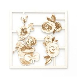 Ozdoba papierowa tekturki dekoracyjne doniczka z różami Galeria Papieru (253064)