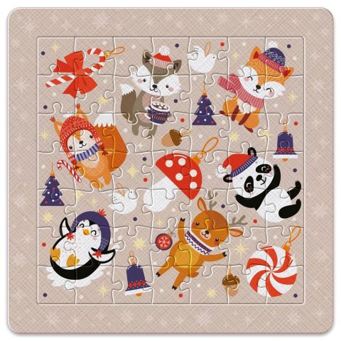Puzzle Boże Narodzenie w ramce Interdruk (CUTE ANIMAL)