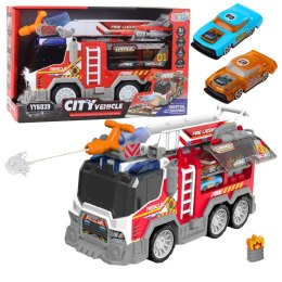 Samochód strażacki Napęd Ruchome Elementy Światła Dźwięki Lean (27887)