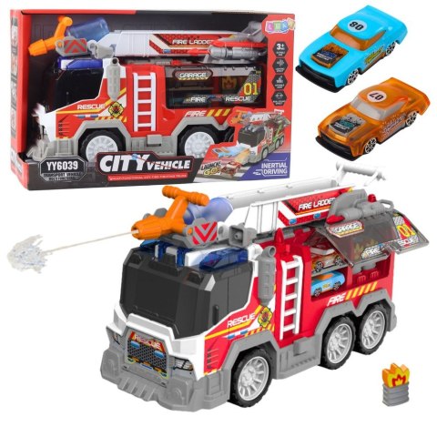 Samochód strażacki Napęd Ruchome Elementy Światła Dźwięki Lean (27887)