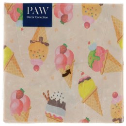 Serwetki Lunch Ice Cream mix papier [mm:] 330x330 Paw (SDL301600)