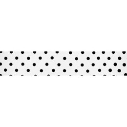 Taśma ozdobna Craft-Fun Series tekstylna samoprzylepna w kropki 15x4 [mm x m] biała Titanum