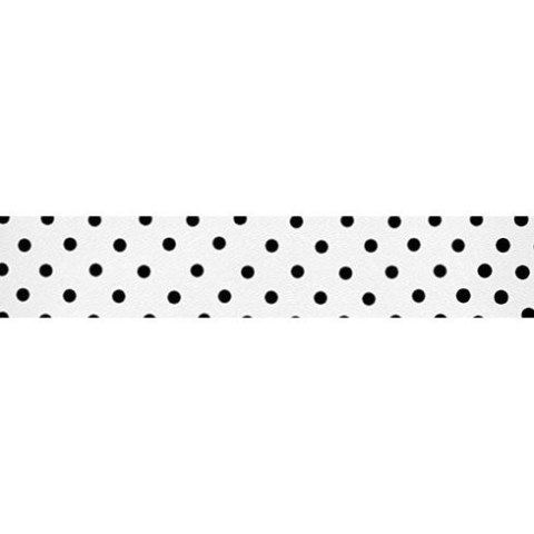 Taśma ozdobna Craft-Fun Series tekstylna samoprzylepna w kropki 15x4 [mm x m] biała Titanum