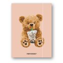 Teczka kartonowa na gumkę Teddies& Miś z boba tea A4 mix 270g Narcissus