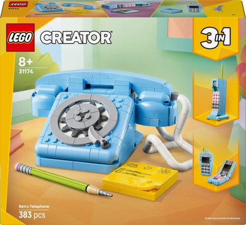 Klocki konstrukcyjne Creator Telefon w stylu retro Lego (31174)