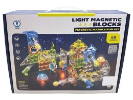 Klocki magnetyczne ze światłem, 69 elementów Adar (627673)