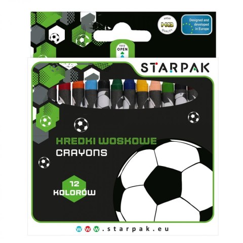 Kredki świecowe Football 12 kol. Starpak (553555)