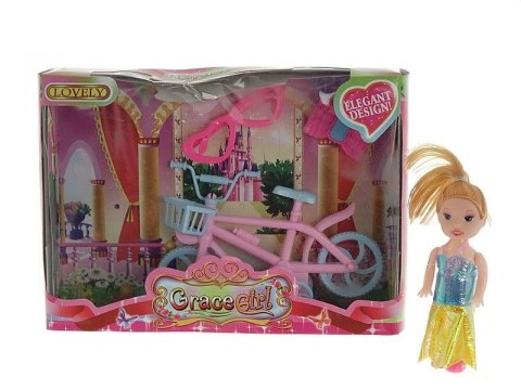 Lalka mini z rowerem [mm:] 90 Adar (537910)