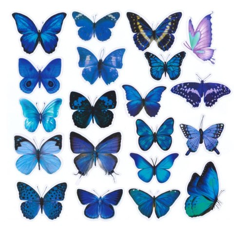 Naklejka (nalepka) Craft-Fun Series Motyle niebieskie foliowe Titanum (25MD009)