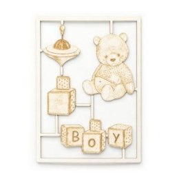 Ozdoba papierowa tekturki boy z pluszowym misiem Galeria Papieru (253058)