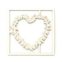 Ozdoba papierowa tekturki dekoracyjne serce z róż Galeria Papieru (253063)