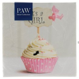 Serwetki Lunch Pink cupcake mix bibuła [mm:] 330x330 Paw (SDL150900)