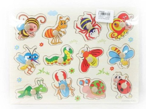 Układanka drewniana insekty Bigtoys (BPUZ8263)