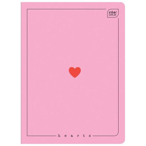 Zeszyt UV HEARTS A5 60# A5 60k. 70g krata Interdruk (5902277326775)