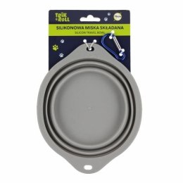 Gadżet Miska dla zwierząt silikonowa składana szara 19cm Trik Roll (560889)
