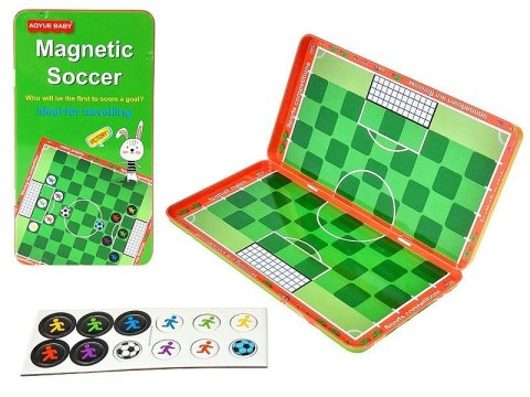 Gra zręcznościowa piłkarzyki magnetyczne, w metalowym pudełku Adar (608580)