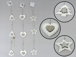 Ozdoba świąteczna zawieszka choinkowa, drewniana; dł. 70cm Adar (398924)