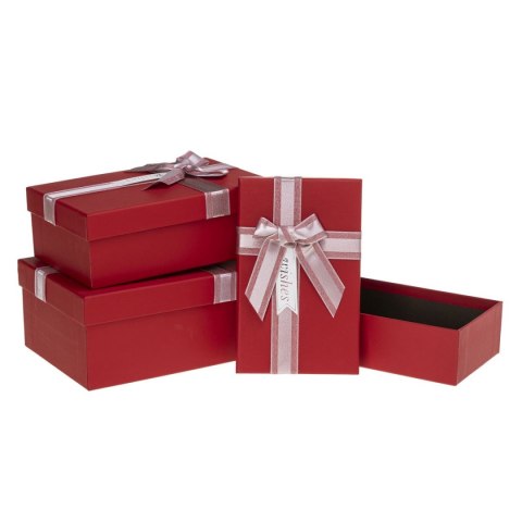 Pudełko na prezent Rozette (PUG-24261-PR RED set 3 pc)