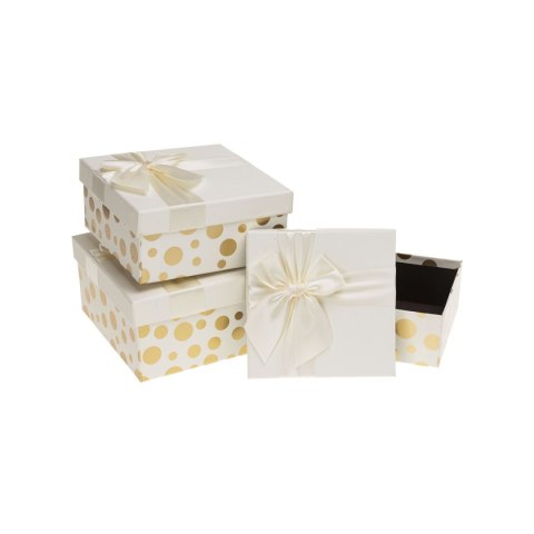 Pudełko na prezent Rozette (PUG-25222-KW gold+grey set 3 pcs)