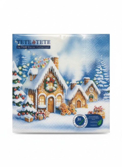 Serwetki BN Christmas lights village mix papier Paw (TL235200)